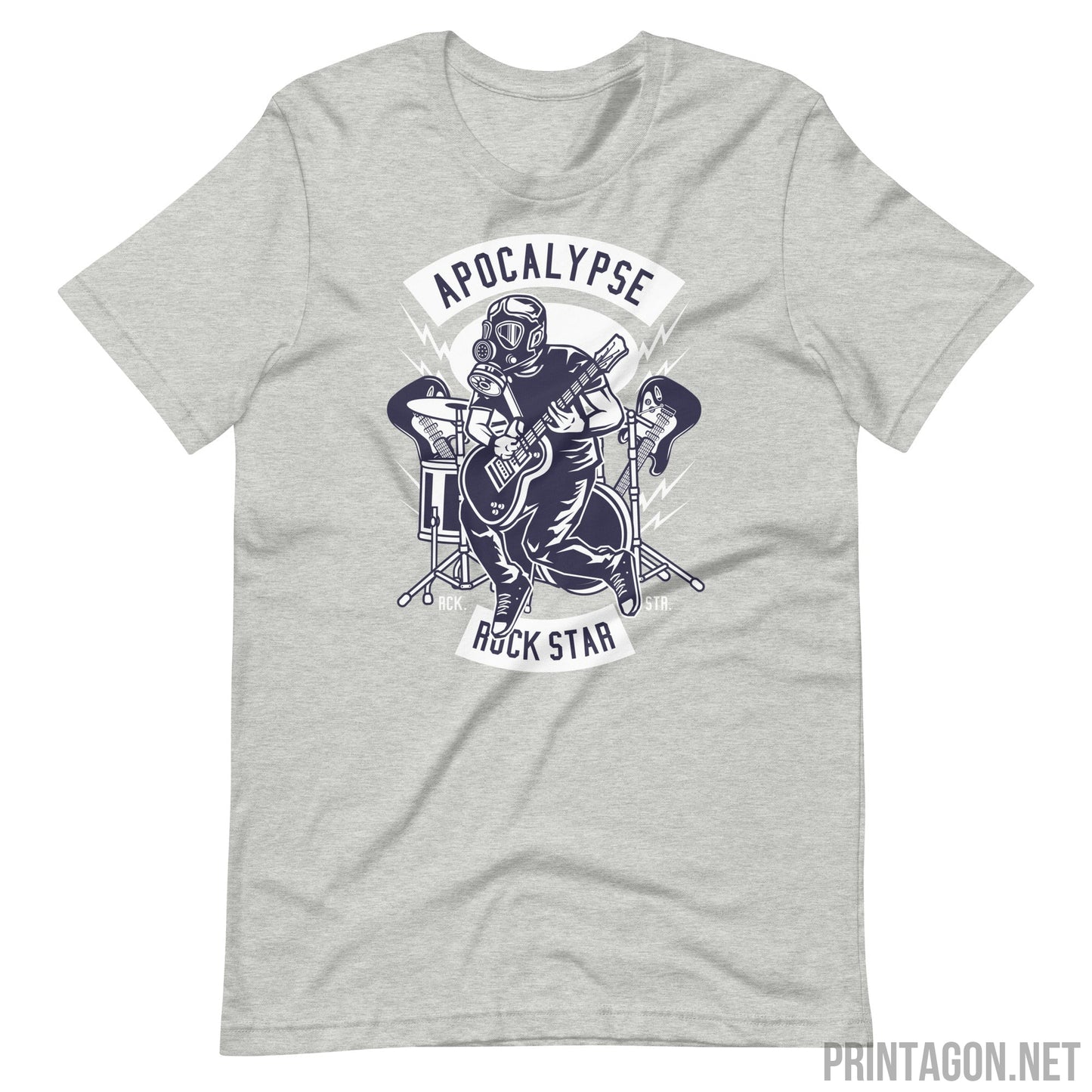 Printagon - Apocalypse Rock Star - T-shirt - Athletic Heather / XS