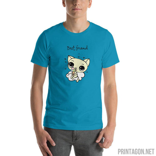 Printagon - Best Friend Cat - Unisex T-shirt -