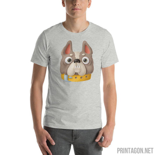 Printagon - Bulldog Head - Unisex T-shirt -