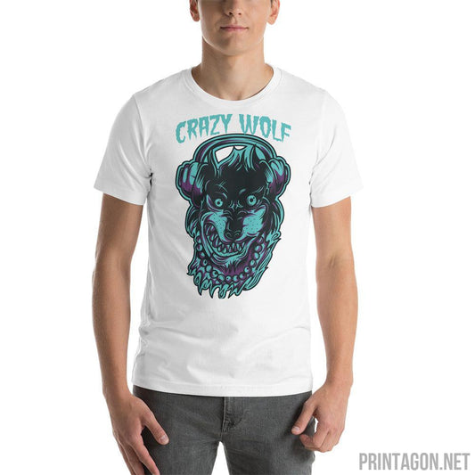 Printagon - Crazy Wolf T-shirt -