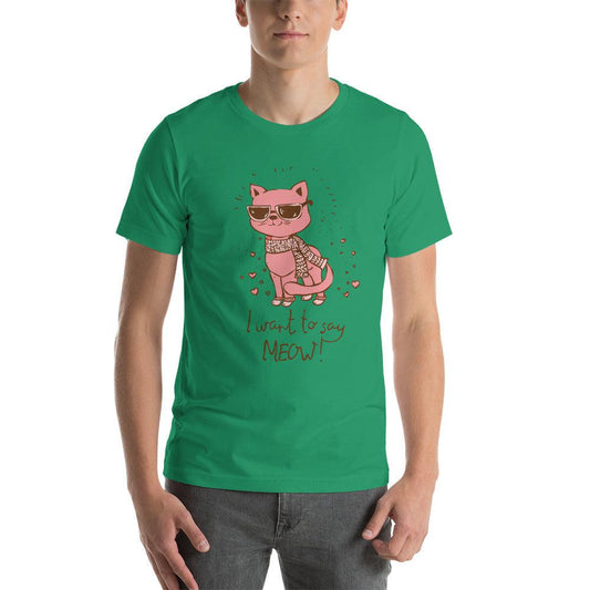 Printagon - I Want To Say Meow - T-shirt -