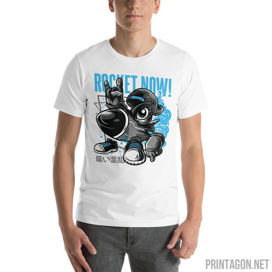 Rocket Now T-shirt - White / XS Printagon