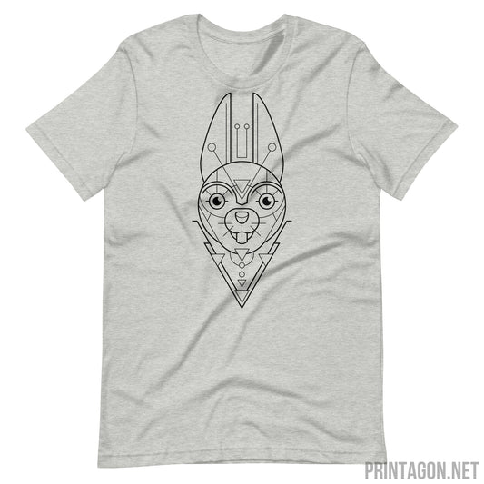 Sacred Geometric Rabbit - Unisex T-shirt - Athletic Heather / XS Printagon