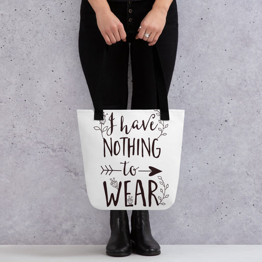 Printagon - I Have Nothing To Wear - All Over Print Tote Bag - Black