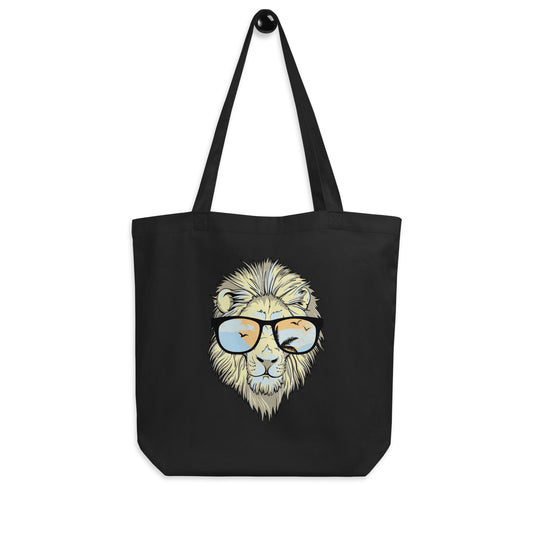 Printagon - Lion With Shades - 1 Side - Eco Tote Bag - Default Title
