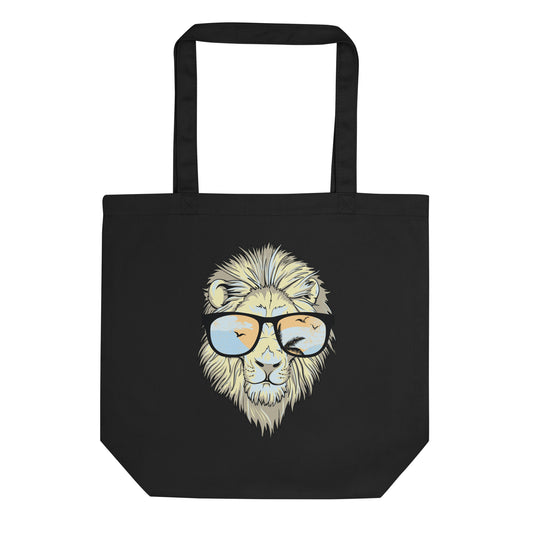 Printagon - Lion With Shades - 1 Side - Eco Tote Bag -
