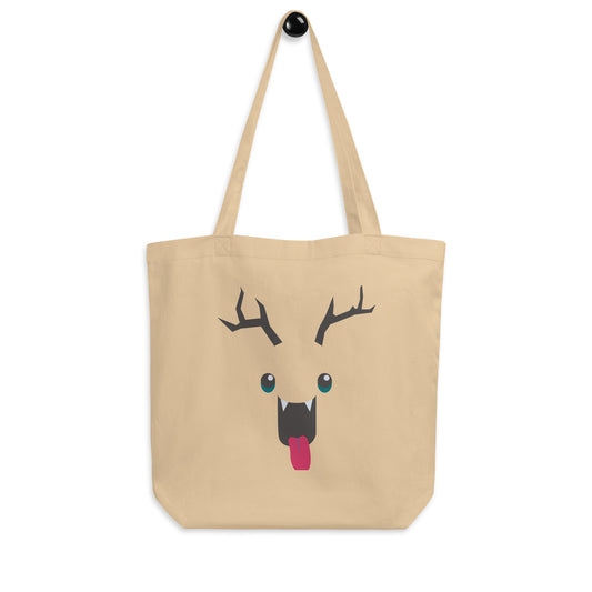 Printagon - Funny Deer - 1 Side - Eco Tote Bag - Oyster