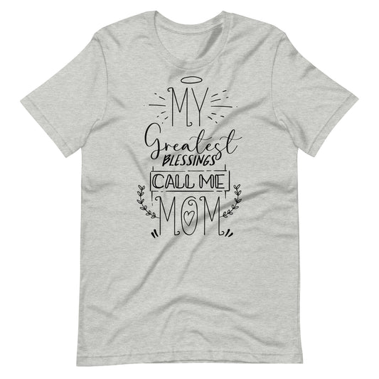 Printagon - My Greatest Blessings Call Me Mom - T-shirt - Athletic Heather / XS