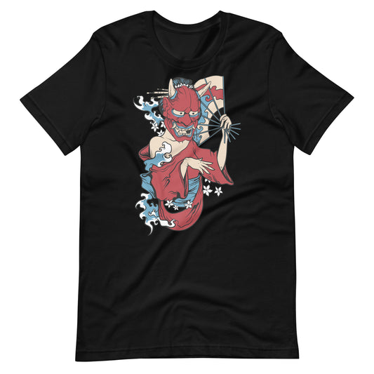 Printagon - Demon Mask Geisha - T-shirt - Black / XS