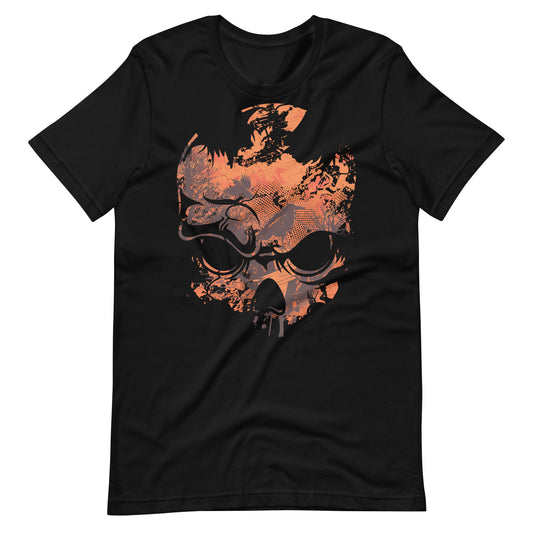 Printagon - Half Skull - T-shirt - Black / XS