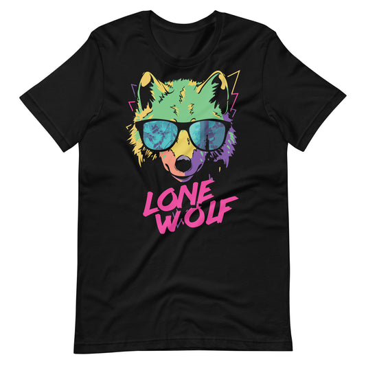 Printagon - Lone Wolf - Unisex T-shirt - Black / XS