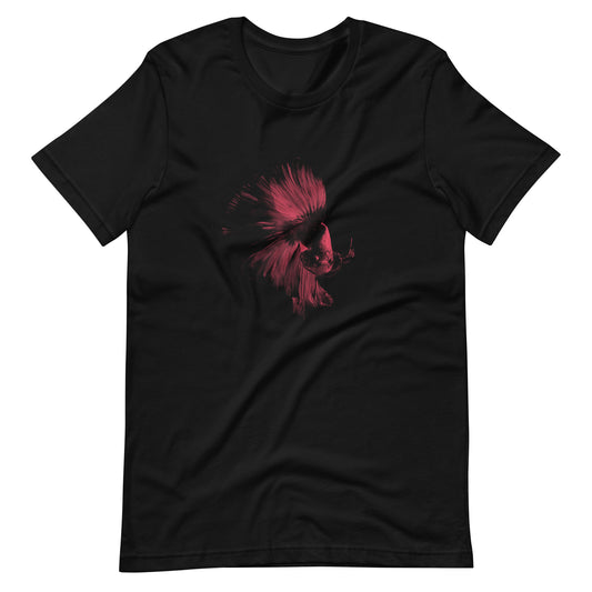 Printagon - Feathery Animal - Unisex T-shirt - Black / XS