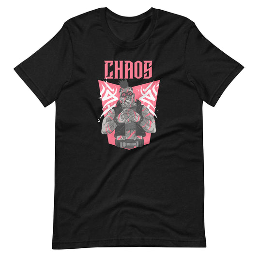 Printagon - Chaos Pink - Unisex T-shirt - Black Heather / XS