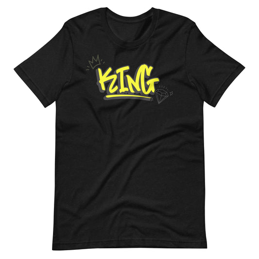 Printagon - King - Yellow Unisex t-shirt - Black Heather / XS