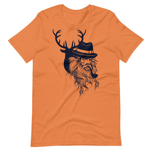 Old Man and a Mighty Deer Unisex t-shirt - Burnt Orange / XS Printagon
