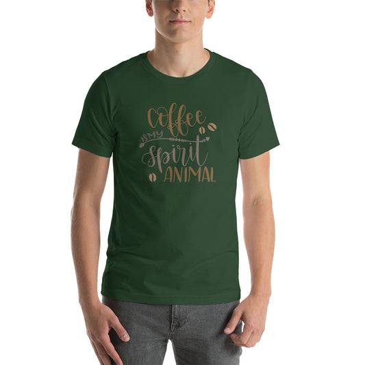 Printagon - Coffee Is My Spirit Animal 002 - Unisex T-shirt -