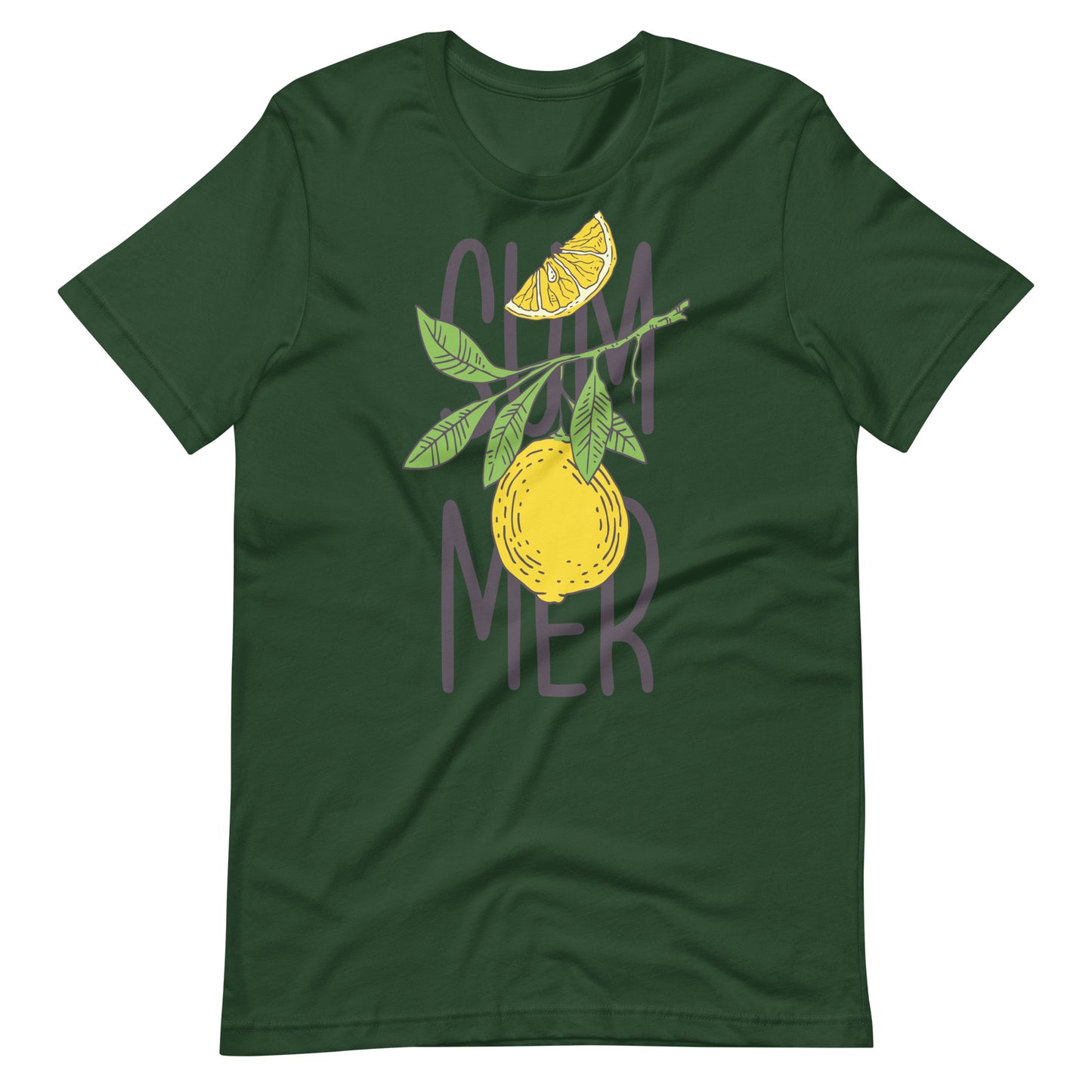 Printagon - Summer Lemon - Unisex T-shirt - Forest / S