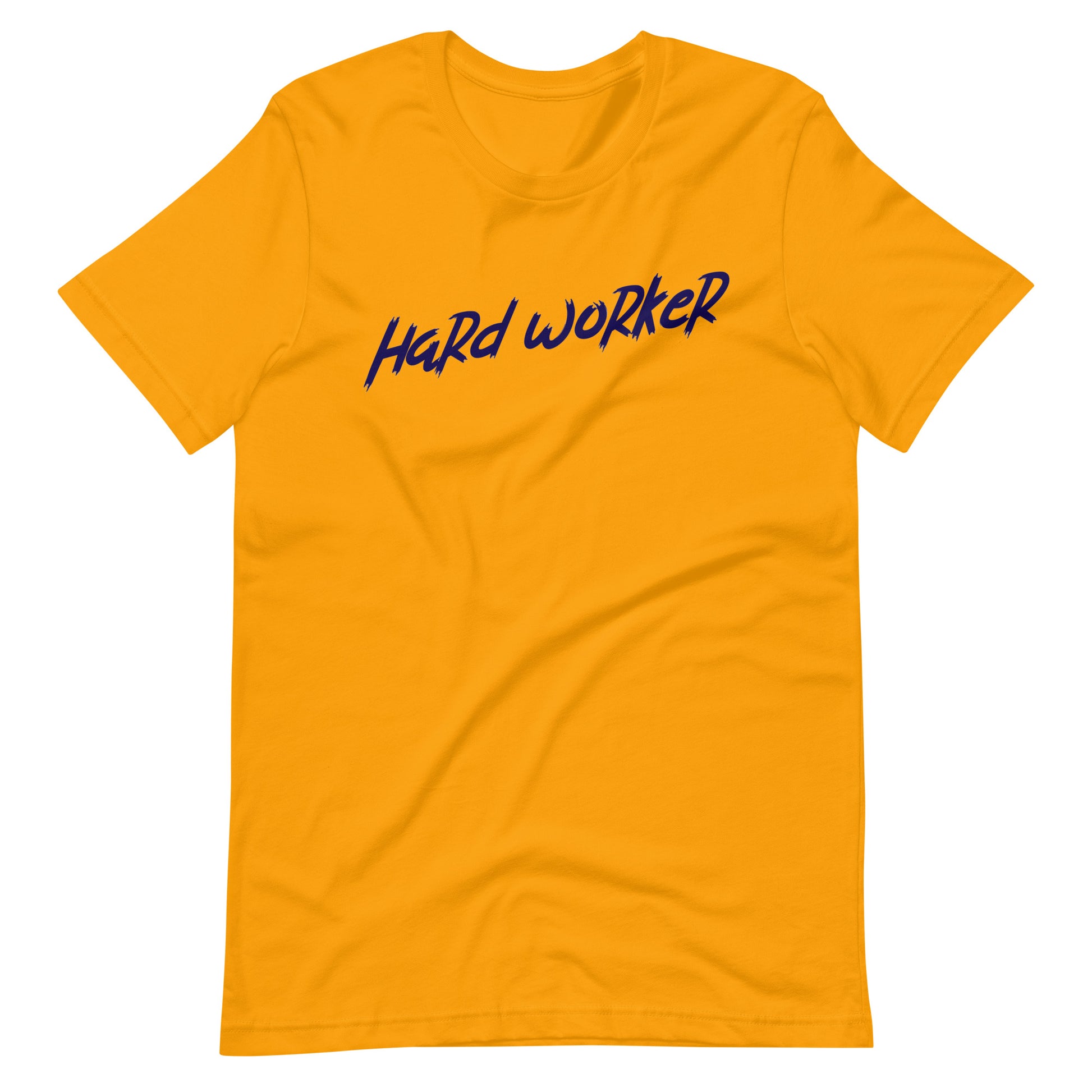 Printagon - Hard Worker - Blue Unisex t-shirt - Gold / S