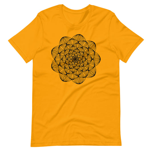 Printagon - Mandala 156 - T-shirt - Gold / S