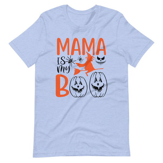 Printagon - Mama Is My Boo - Unisex T-shirt - Heather Blue / S