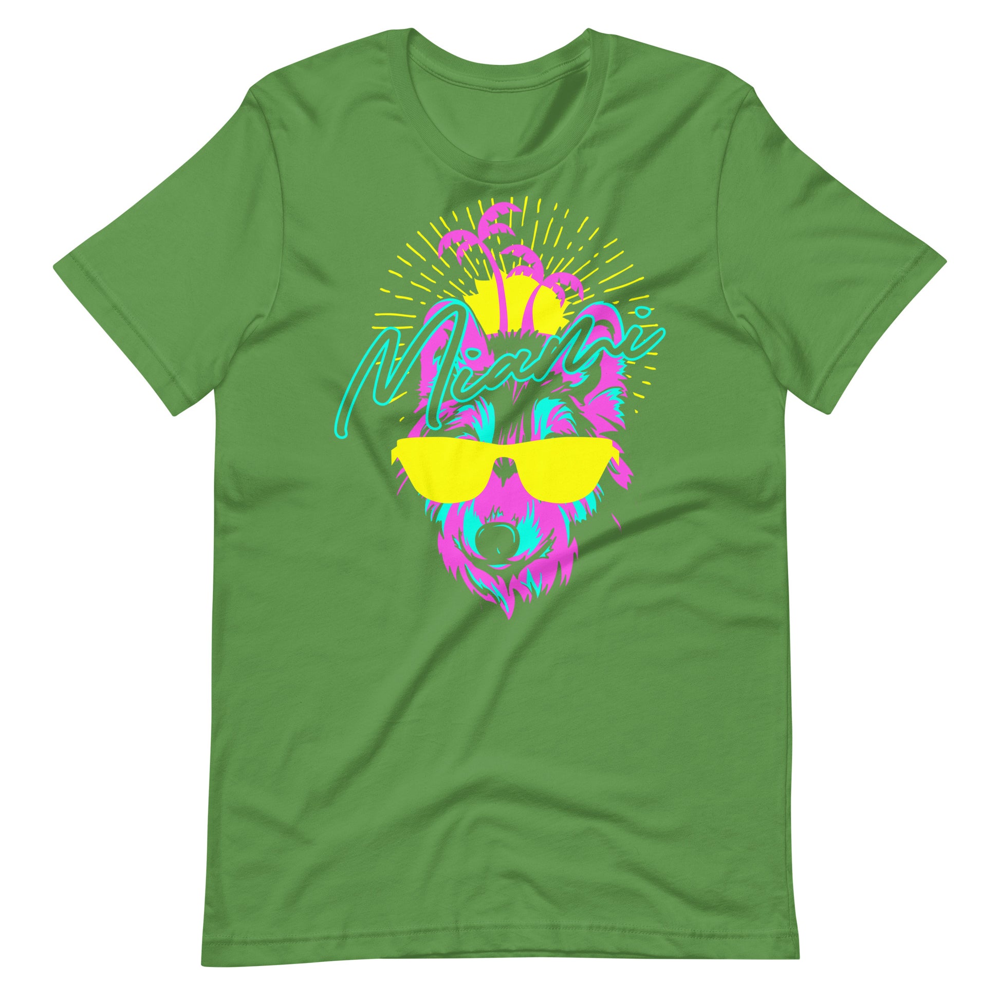 Printagon - Miami Wolf - Unisex T-shirt - Leaf / S