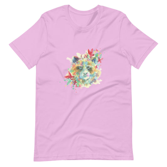 Printagon - Colorful Fox - Unisex T-shirt - Lilac / S