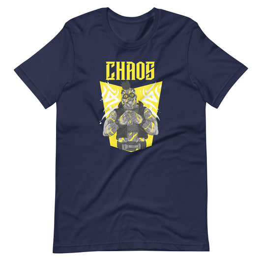 Printagon - Chaos Yellow - Unisex T-shirt - Navy / XS