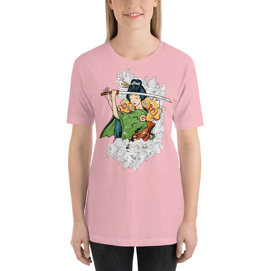 Printagon - Geisha With Sword 002 - T-shirt -