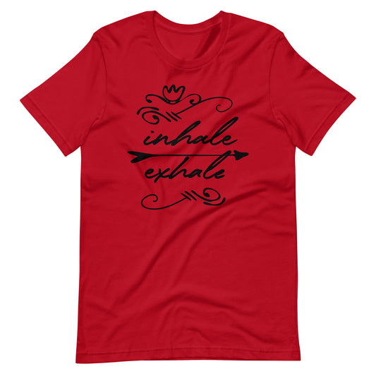 Printagon - Inhale Exhale - Unisex T-shirt - Red / XS