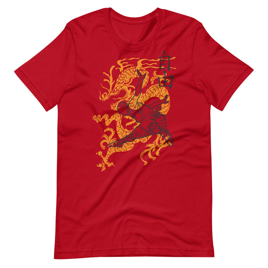 Printagon - Chinese Dragon - T-shirt - Red / XS