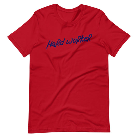 Printagon - Hard Worker - Blue Unisex t-shirt - Red / XS