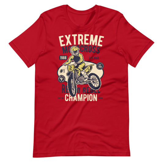 Printagon - Extreme Motocross Champion - T-shirt - Red / XS