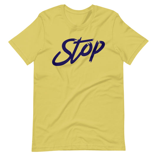 STOP - Blue Unisex t-shirt - Strobe / XS Printagon