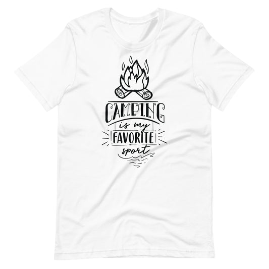 Printagon - Camping Is My Favorite Sport - Unisex T-shirt - White / S