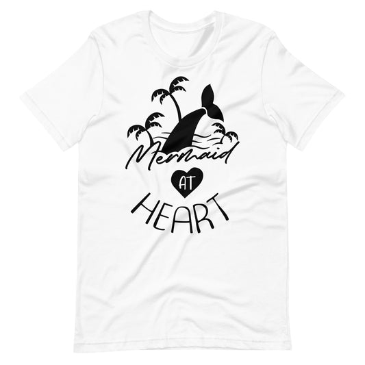 Mermaid At Heart - Unisex T-shirt - White / XS Printagon