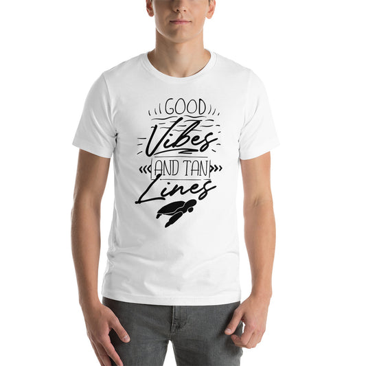 Printagon - Good Vibes Tan Lines - Unisex T-shirt -