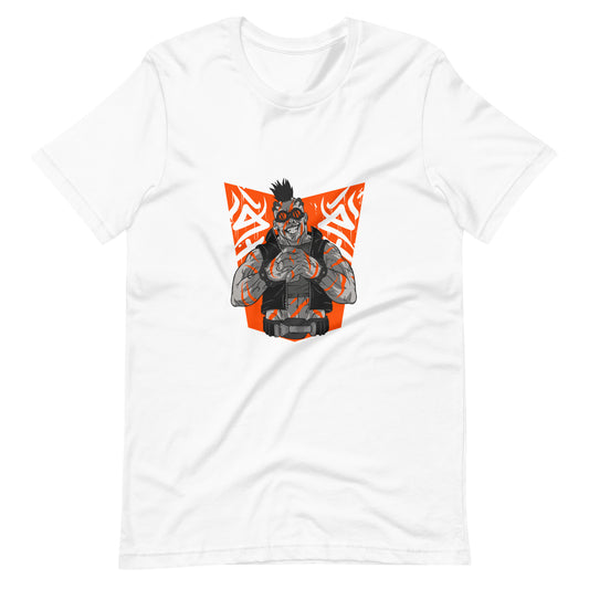 Printagon - Chaos Orange 002 - Unisex T-shirt - White / XS