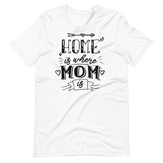 Printagon - Home Is Where Mom Is - T-shirt - White / XS