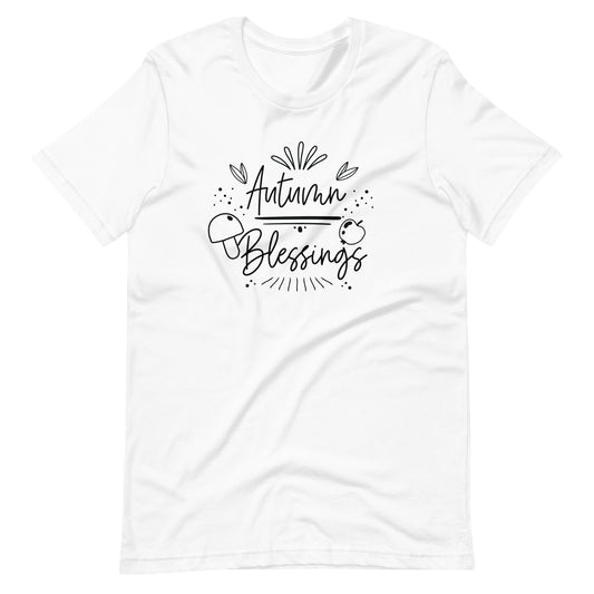Printagon - Autumn Blessings - Unisex T-shirt - White / XS