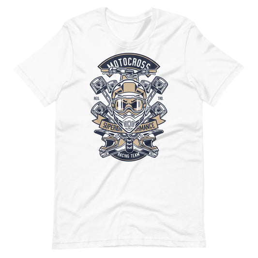 Printagon - Motocross Racing Team - T-shirt - White / XS