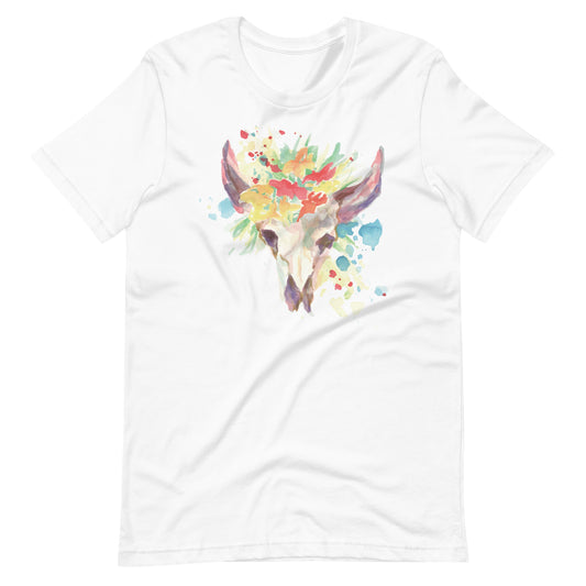 Printagon - Colorful Goat - Unisex T-shirt - White / XS