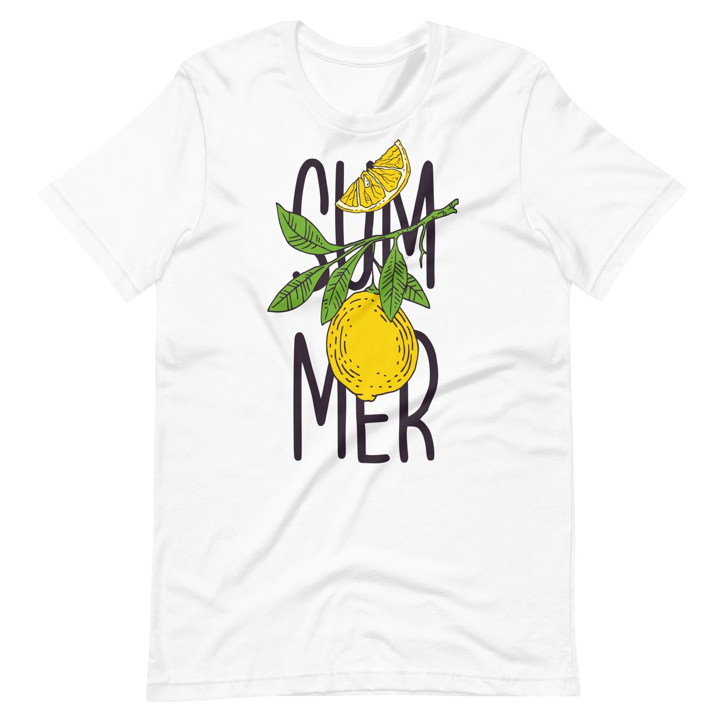 Printagon - Summer Lemon - Unisex T-shirt - White / XS