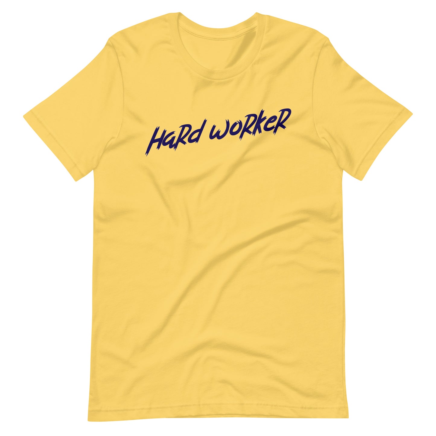 Printagon - Hard Worker - Blue Unisex t-shirt - Yellow / S