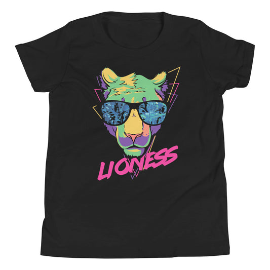 Printagon - Lioness - Kids Unisex T-shirt - Black / S