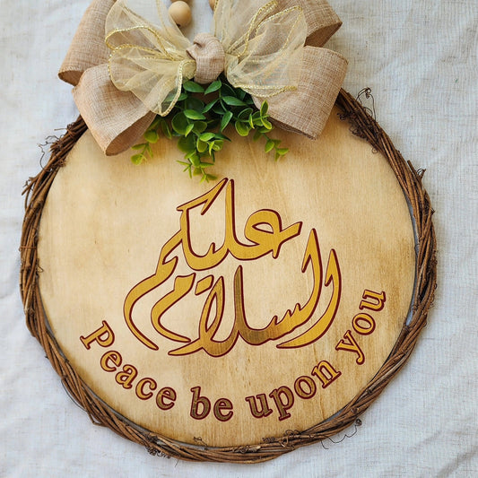 Family Welcome Sign | Front Door Decor - Assalam Alaikom