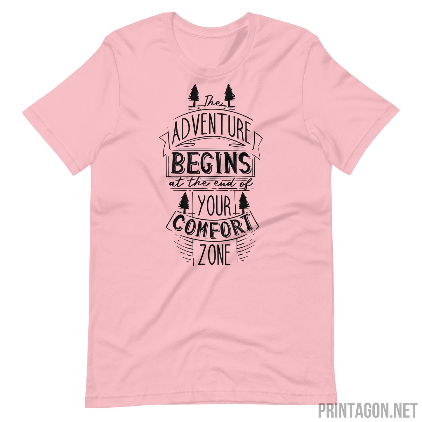 Printagon - Adventure Begins - Unisex T-shirt - Pink / S