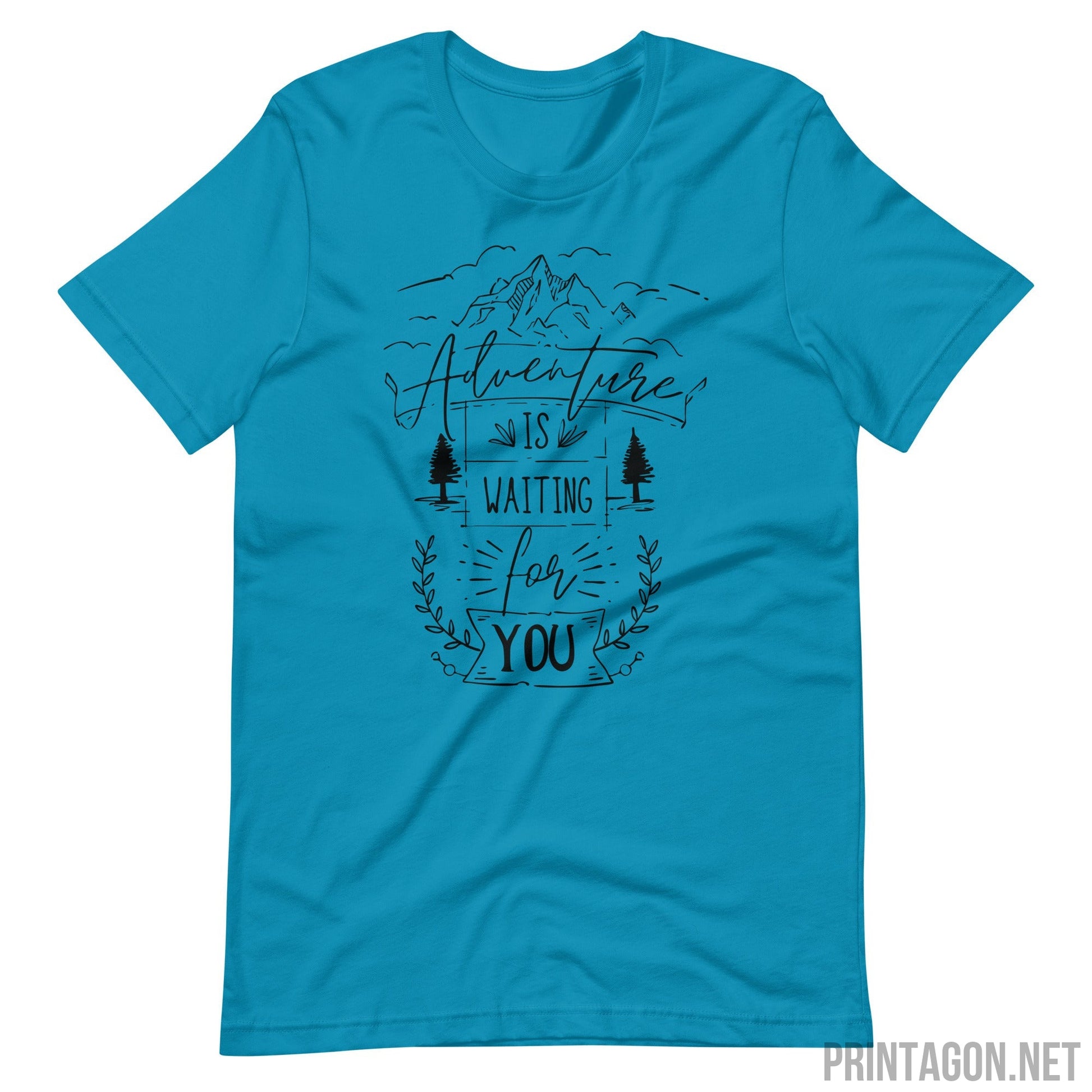 Printagon - Adventure Is Waiting For You - Unisex T-shirt - Aqua / S