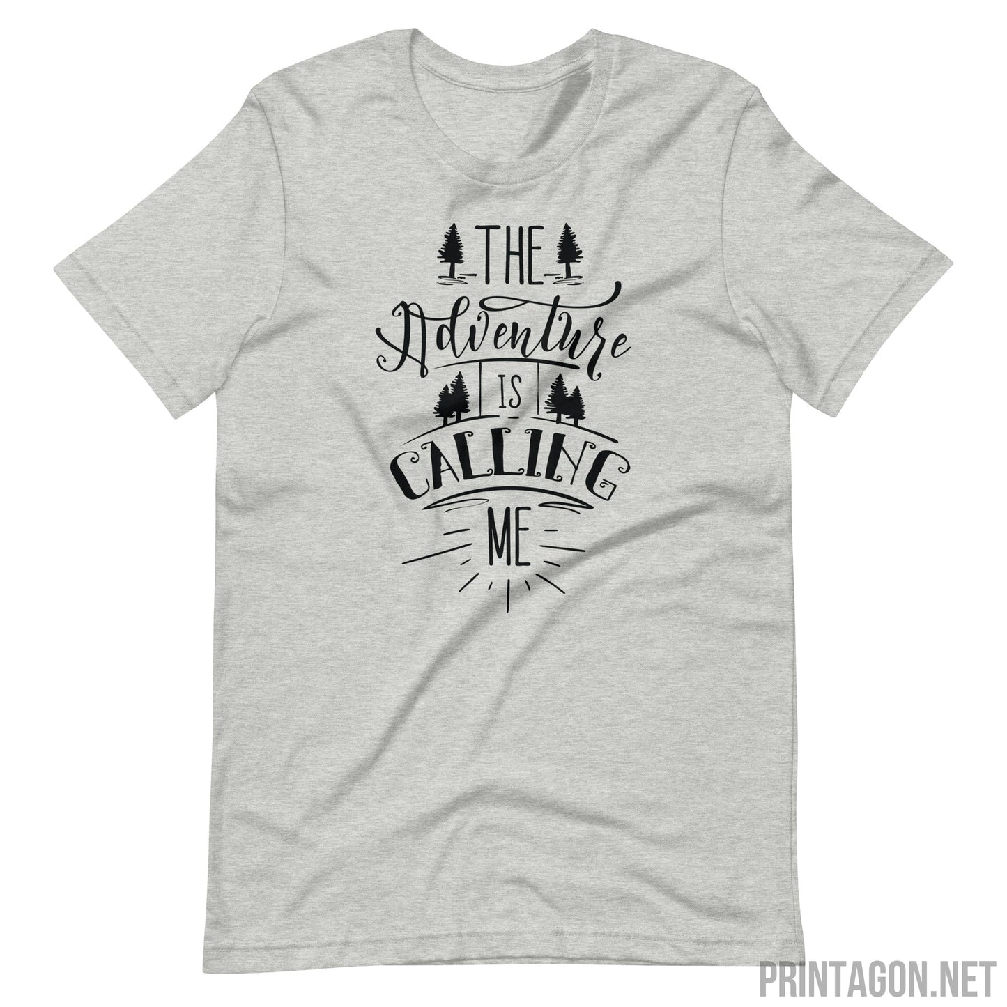 Printagon - Adventure is Calling - Unisex T-shirt - Athletic Heather / XS