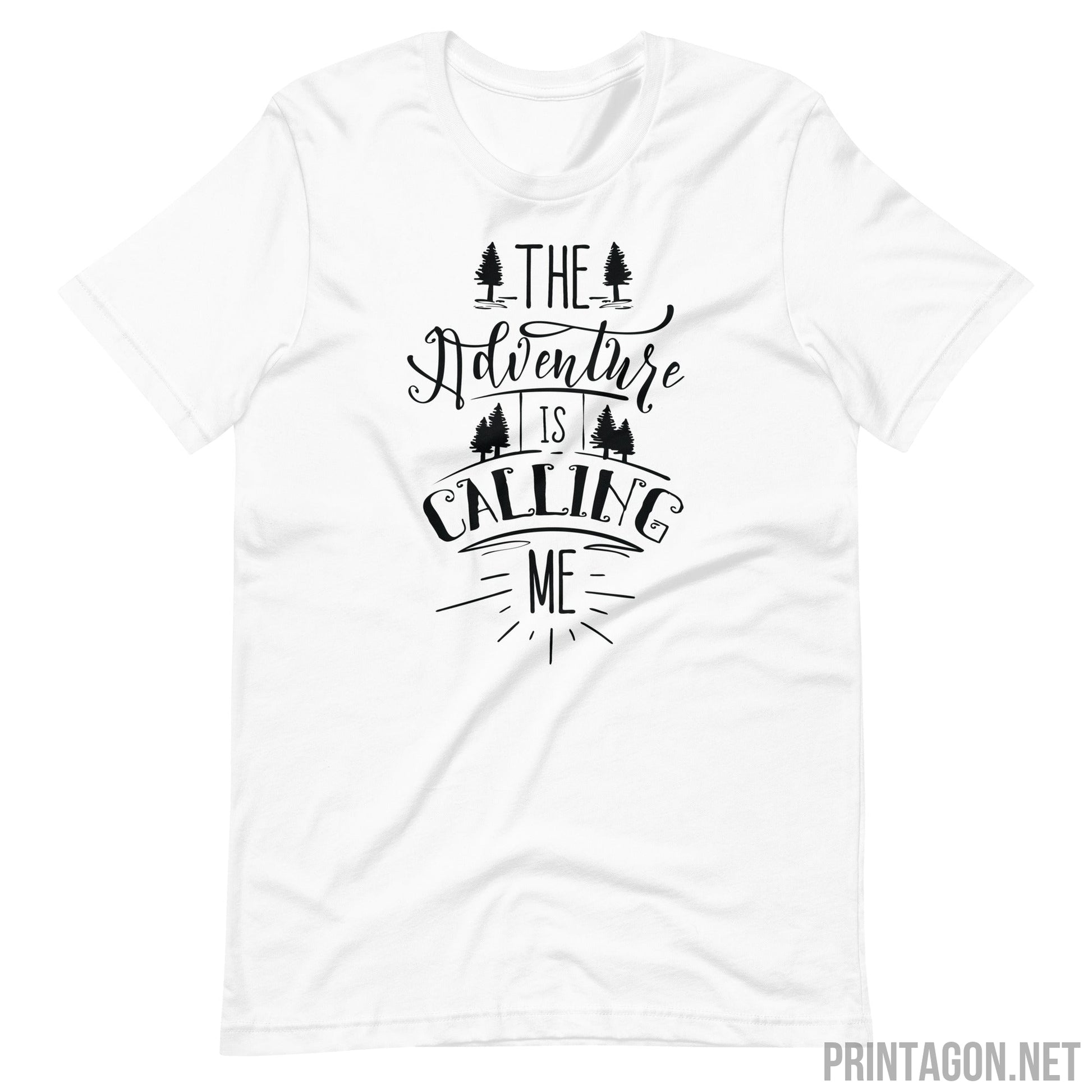 Printagon - Adventure is Calling - Unisex T-shirt - White / XS