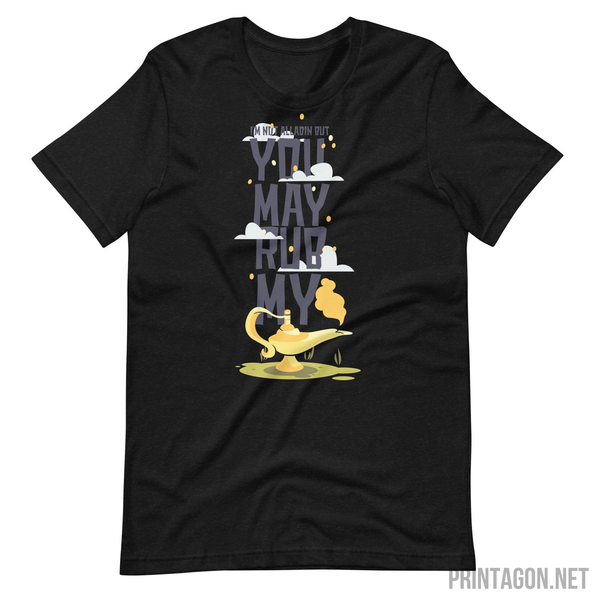 Printagon - Alladin Lamp - Unisex T-shirt - Black Heather / XS